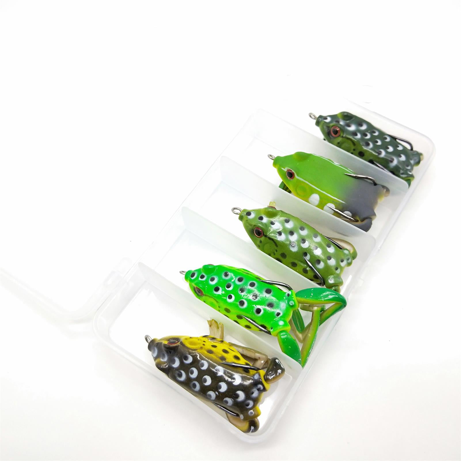 5pcs Realistic Soft Plastic Frog Lure With 3D Eyes And Fishing Hooks -  Perfect For Bass Fishing And Topwater Action