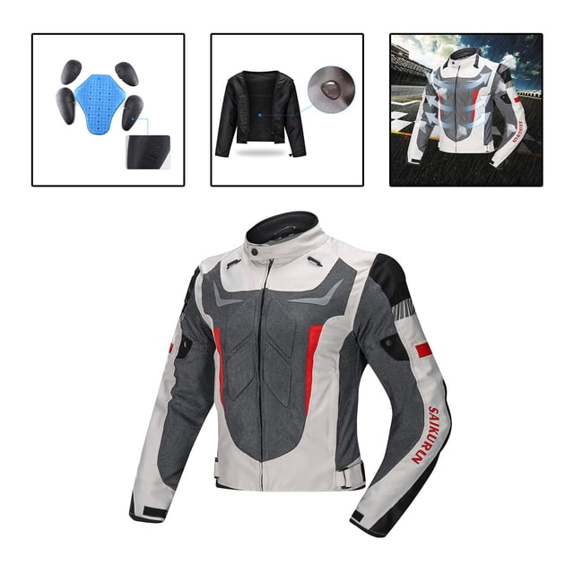 Chaqueta Impermeable shamjiam Malla transpirable reflectante Unisex L Blanco