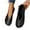 Black, variant on Busydd Flats for Women Trendy Round Toe Zipper Slip on Shoes Women Casual Comfortable Solid Color Women Shoes 7.5