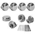 thumbnail image 5 of Modern Rustic  Frameless Chrome Round Wall Mirror 26/46 - Chrome, 5 of 5