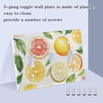 thumbnail image 3 of Yayeee Toggle Light Switch Wall Plate 2-Gang 4.56"x4.48" Decorative Outlet Cover, Candy Lemon, 3 of 7