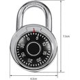 thumbnail image 2 of Rotary Padlock Number Combination Combination Lock Safe Round Dial Number Baggage Security, 2 of 5