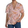 thumbnail image 3 of Fotbe Beautiful Fox print Short Sleeve Button Down Shirts for Men Casual Summer Beach Wrinkle Free Shirt-Small, 3 of 7