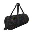thumbnail image 3 of Xecao Dinosaur print Round Travel Duffel Bag is a foldable gym bag with an inner pocket, perfect for travel sports, 3 of 8