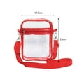 thumbnail image 7 of Clear Bag Water Resistant Looking through Clear Purse for Beach Outdoor Stadium red large, 7 of 7