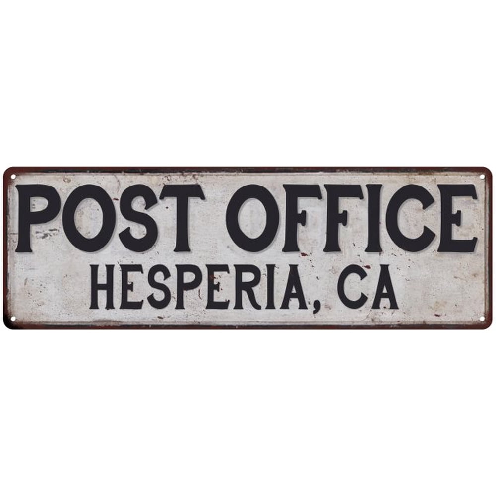 Hesperia, Ca Post Office Metal Sign Vintage 8x24 108240011324 - Walmart