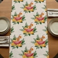thumbnail image 5 of Watermelon 108 Inch Table Runner, Summer Lemon Tea Retro Tropical Palm Leaves Farmhouse Dresser Scarf Cotton & Linen Tablerunner for Dining/Kitchen Island/Holiday Party Décor 13" x 108", 5 of 9