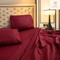 thumbnail image 5 of Juego de Sábanas Matrimonial 2800 Hilos Extra Suave Premium Textura Rayada Soft Nature, 5 of 5