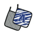 thumbnail image 2 of Carolines Treasures CJ1034-APTHD Letter A Monogram - Blue White Tiger Stripe Pair of Pot Holders, 7.5HX7.5W, multicolor, 2 of 2