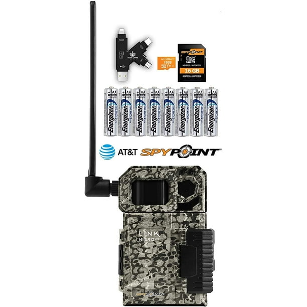 SPYPOINT LinkMicroLTE Cellular Trail Camera with Batteries, Micro SD