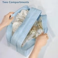 thumbnail image 3 of Portable Travel Cosmetic Toiletry Bag with Handle, Matte Translucent Organizer for Toiletries & Daily Accessories, 3 of 5