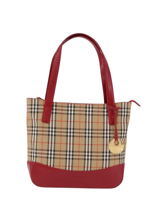 Pre-Owned Burberry Nova Check Nova Check Canvas And Leather Beige Canvas Handbag