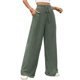 thumbnail image 1 of Pantalones de Pijama Holgados de Punto Suave con Bolsillos y Pernera Acanalada para Mujer con Cordón Ajustable. Verde XXL, 1 of 10
