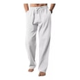 thumbnail image 1 of Pantalones Casuales De Lino De Algodón Sueltos Para Hombre, 1 of 8