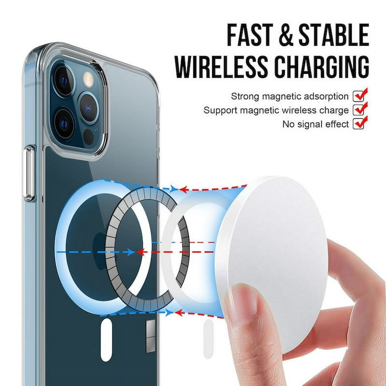 Luxury Plating Clear Magnetic For Wireless Charge Case For