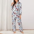 thumbnail image 2 of Sikiie London Landmark2 Women's Long-Sleeve Shirt and Full-Length Bottom Pajama Set (s-xxl)-X-Large, 2 of 7