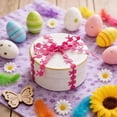 thumbnail image 4 of Homekingdee Easter Ribbon with Carrot Rabbits and Egg Cutouts - Polyester Decorative Bow for Gift Wrapping Easter Party Spring Decorations, 4 of 6