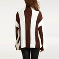 thumbnail image 4 of FDGIU Women's Chunky Knit Sweater Warm Pullover Crewneck Sweater 2025, Oversized Loose Striped Top, Casual Fall Fashion Cozy Tunic, 4 of 7