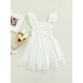 thumbnail image 4 of Kiapeise Baby Girls Toddler Tutu Dress Ruffle Sleeveless Lace Party Princess Dress Beach Tulle Sundress, 4 of 9