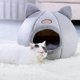 thumbnail image 4 of Greeniant Gato cama casa nido 2 en 1 gato cama camas esteras felpa perrera cachorro cojín perros pequeños gatos nido lavable cueva gatos camas Perchas para gatos Gris SG, 4 of 8