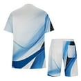 thumbnail image 5 of UVEASISHA Men's Sports Wear Set,Mens Short Sets 2 Piece Outfits Fashion 3D Print Shorts Set Summer Big and Tall Tracksuits Casual Crewneck Muscle Tee Sweatsuit Limited Time Deal, 5 of 5