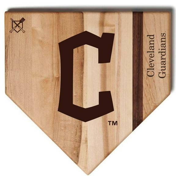 Baseball BBQ Cleveland Guardians 12'' x 12'' Home Plate Cutting Board