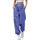 thumbnail image 1 of Gibobby Pantalones mujer moda Pantalón deportivo sanitario con cintura con estampado floral y elástico largo para mujer(Morado,M), 1 of 4