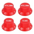 thumbnail image 1 of Perillas de Control de Guitarra Eléctrica Unique Bargains Campana 6mm ID 2 Volumen 2 Tono Rojo con Blanco 2 Juegos, 1 of 6