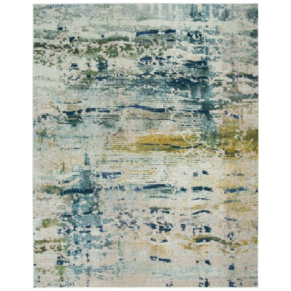 SAFAVIEH Monaco Nikeisha Abstract Area Rug, Blue/Grey, 9' x 12'