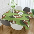 thumbnail image 2 of Yayeee Tablecloths 60" x 60" Rectangle Wrinkle Resistant Party Table Cover, Game Day Footballs, 2 of 8