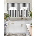 thumbnail image 4 of Dark Grey White Swag Curtains for Living Room/Bedroom Windows, Farmhouse Ombre Color Modern Simple Kitchen Curtains and Valances Set 36 Inch Length, Light Filtering Swags Valance Curtain Panels, 4 of 5
