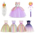 thumbnail image 2 of Vestido de tutú de princesa para niñas, vestido de fiesta de lentejuelas de arcoíris Pastel, vestido de fiesta de cumpleaños zhangyuxiang unisex, 2 of 2