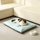 thumbnail image 1 of Cama de cuero premium para mascotas, acogedora, impermeable, antideslizante, suave, para perros pequeños, medianos y gatos, de tela cómoda para interiores., 1 of 6