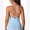 Sky Blue, variant on IDOPIP Womens Cross Back Athletic Tank Tops with Bulit in Bra V Neck Longline Sports Gym Bra Workout Yoga Pilates Tops
