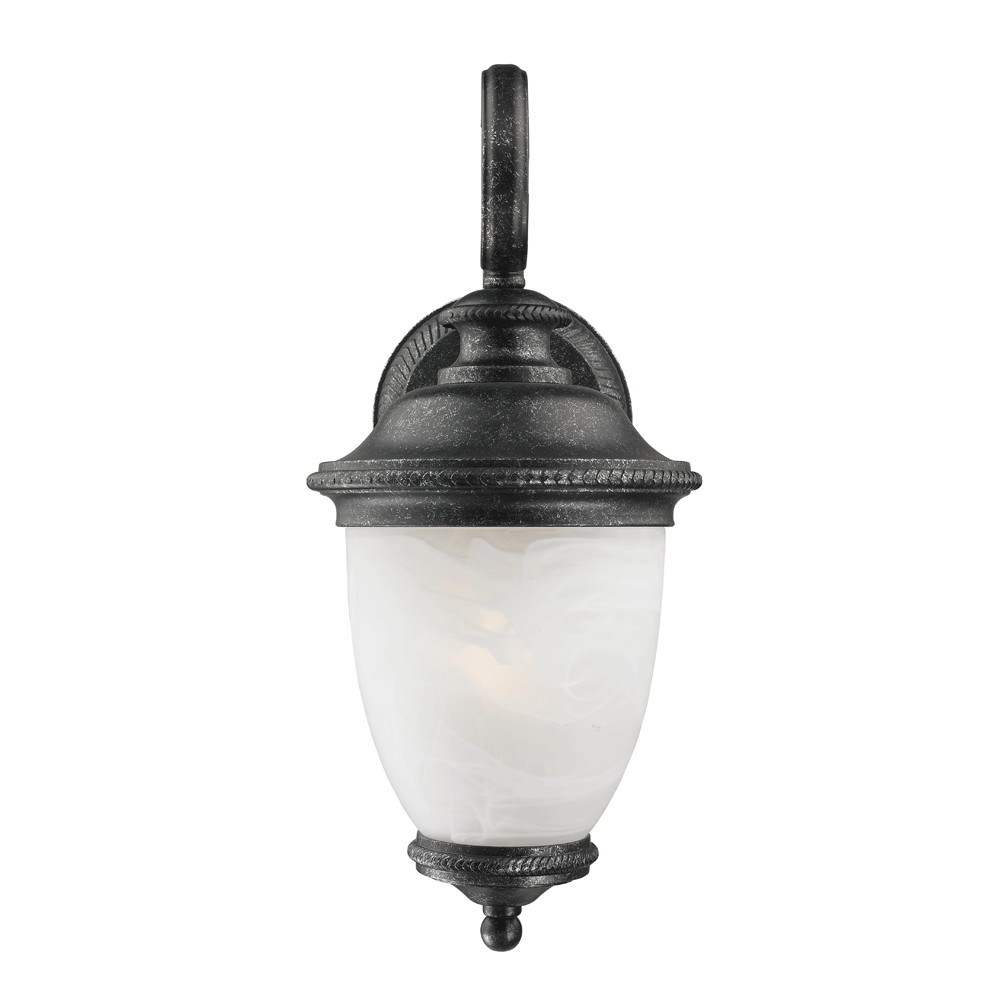 Laurel Designs AFJBI-S Outdoor Wall Fixtures in Dark Slate with White Frost Glass, Pack of 2 - image 2 of 3