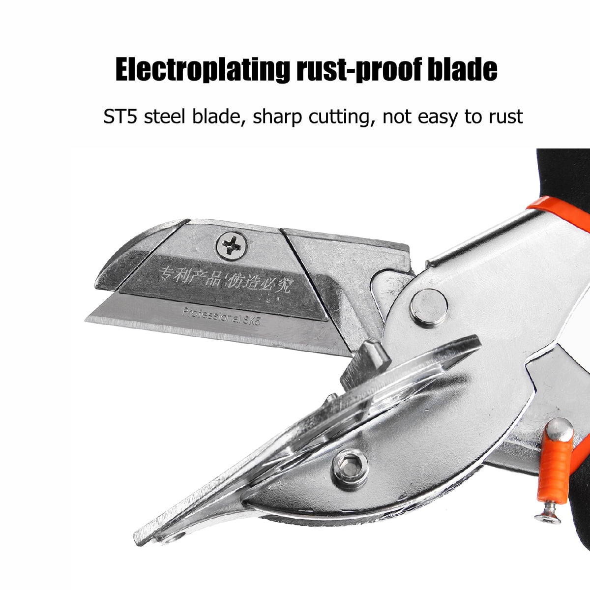 GARTOL Lengthen Multi Angle Miter Shear Cutter Multifunctional Trunking Shears For Vinyl Wood Molding Trim Adjustable at 45 To 135 Degree with Replacement blades
