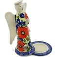 thumbnail image 2 of Polish Pottery 9-inch Angel Figurine (Red Star Theme) Signature UNIKAT Hand Painted in Boleslawiec, Poland + Certificate of Authenticity, 2 of 6