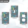 thumbnail image 7 of Yayeee Blank Wall Plate Cover 1-Gang 4.5"x2.7" Home Unused Decorative Outlet, Cartoon Beach Pattern, 7 of 7