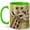 Green, variant on Jeweled Giraffe Coffee Mug, Safari Animal Mug, Ceramic 11 oz