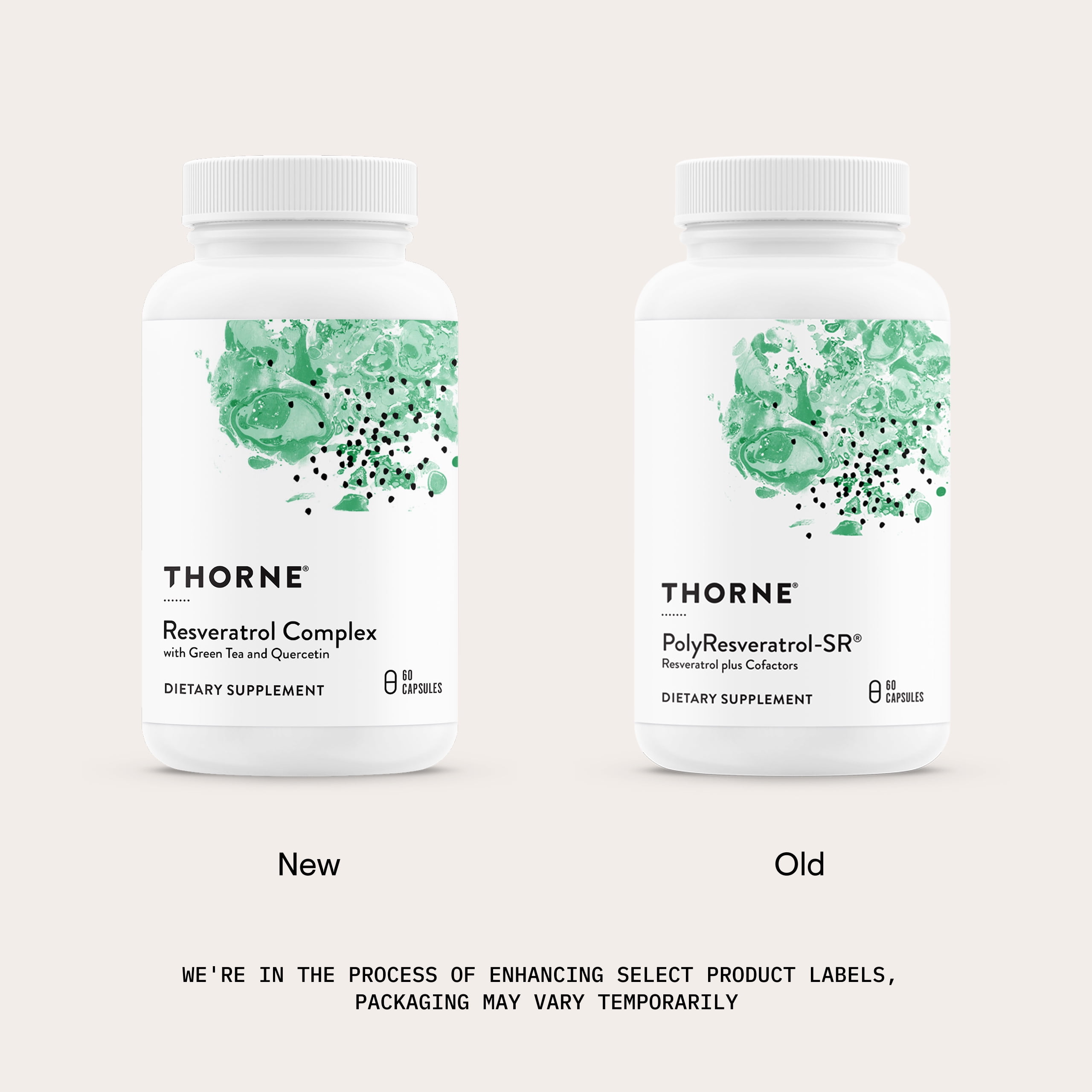 THORNE - Resveratrol Complex (formerly PolyResveratrol-SR) - Trans-Resveratrol Supplement for Healthy Aging* - Third-Party Certified - 60 Capsules