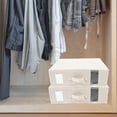 thumbnail image 1 of OULII Beige Foldable Bed Sheet Storage Container with Cardboard Design for Home Use, 1 of 4