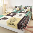 thumbnail image 3 of Homewish Bohemian Aztec Abstract Bed Sheets, Western Cowgirl Cowboy King Sheets, Rustic Cactus Sheet Set, Ultra Soft Bedroom Decor, 4 Pieces, 3 of 7