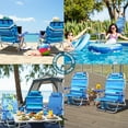 thumbnail image 5 of BOSSIN Backpack Beach Chair with Umbrella for Adults, Folding Heavy Duty Camping Chair with Large Pockets, Cup Holder and Towel Rack, 5 of 8