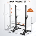thumbnail image 3 of ZenSports Heavy Duty Weight Rack with Dual Mounting Modes, Adjustable Squat Barbell Stand Home Gym Strength Training Equipment for Squat Bench Press, Black, 3 of 11