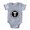 Heather Gray, variant on CafePress - Monogram Medallion T - Cute Infant Baby Football Bodysuit