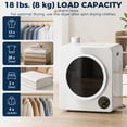 thumbnail image 4 of HOMCOM Séchoir à Vêtements 1300 W 18 Lb, Machine à Lessive Portative, Blanc, 4 of 10