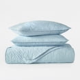 thumbnail image 4 of Lightweight Wrinkle Resistant Quilt Sets in Pale Blue Damask for Twin/Twin-XL Size Bedding by Comfort Canopy, 4 of 10