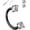 Black 8mm, variant on 16G Cartilage Earring Double CZ Labret Stud Internally Threaded Helix Piercing Jewelry 316L Stainless Steel Horseshoe Lip Stud with Piercing Ball Grabber Guidance Needle 10MM