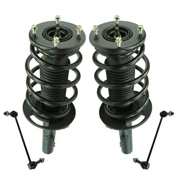TRQ Front Loaded Complete Strut Spring Assembly Sway Bar Link 4pc Kit for Taurus SCA67039