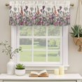 thumbnail image 2 of Colorful Flowers Curtain Valances for Windows, Kitchen Valance Window Treatments Panel 2 Pack, Rustic Watercolor Botanical Floral Herbs Rod Pocket Short Curtains for Bathroom Bedroom 42 x 18 Inch, 2 of 8